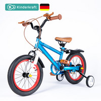 KinderKraft 德国儿童自行车3-4-6-10岁小孩山地单车男女款宝宝童车小学生脚踏车16寸 蓝色