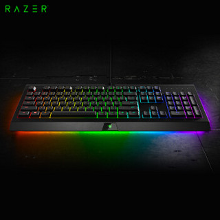 雷蛇(Razer)萨诺狼蛛幻彩专业版 键盘 有线键盘 游戏键盘 办公键盘 薄膜键盘 104键 RGB 电竞 黑色