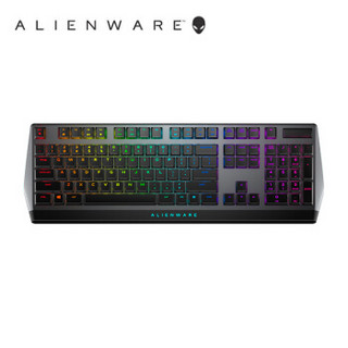 戴尔 外星人 游戏电竞机械键盘 全键无冲单键RGB cherry红轴 Alienware510K 黑色