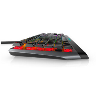 戴尔 外星人 游戏电竞机械键盘 全键无冲单键RGB cherry红轴 Alienware510K 黑色
