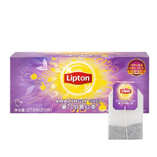 立顿Lipton 豪门伯爵红茶 袋泡茶包1.5g*25包37.5g盒装