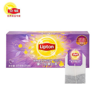 立顿Lipton 豪门伯爵红茶 袋泡茶包1.5g*25包37.5g盒装