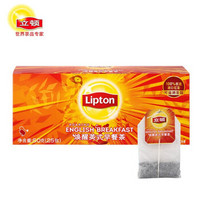 立顿Lipton 唤醒英式早餐茶 红茶 袋泡茶茶包 2g*25包 50g盒装 S25
