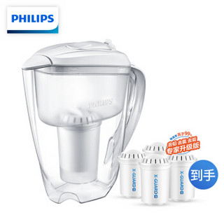 飞利浦（PHILIPS）净水壶 家用滤水壶 厨房自来水过滤净水器 WP2806 一壶四芯套装（含附件）