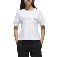 阿迪达斯 ADIDAS NEO 女子 运动休闲系列 W SWEAT HD SS 运动 短袖 DZ7615 XS码