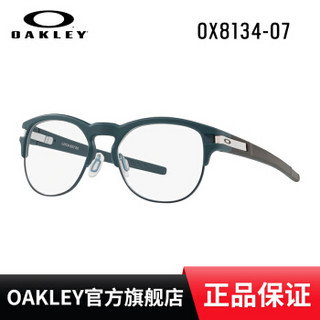 Oakley/欧克利时尚个性半框光学镜架OX8134 LATCH KEY RX 镜框缎纹青铜色/红色 尺寸52
