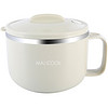 MAXCOOK 美厨 304不锈钢泡面碗1200ML 带盖 灰色MCWA108