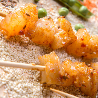 商品大庄园 尚品牛熟筋烧烤串400g/袋(约20串)腌制入味牛筋串 bbq烧烤