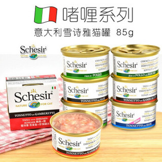 SCHESIR 雪诗雅 意大利Schesir雪诗雅彩虹猫罐头成幼猫零食鱼肉鸡肉24罐