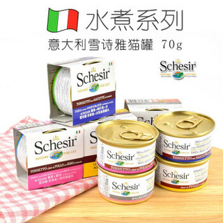 SCHESIR 雪诗雅 意大利Schesir雪诗雅彩虹猫罐头成幼猫零食鱼肉鸡肉24罐