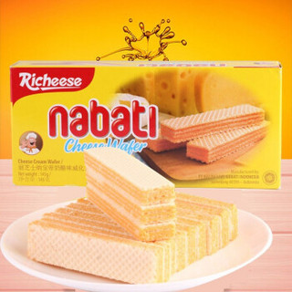 Nabati 丽芝士（Richeese）休闲零食 威化饼干 早餐下午茶 精选量贩装奶酪味145g 精选量贩装 奶酪味435g（145g*3)
