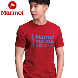 Marmot/土拨鼠20春夏新款户外运动男士超轻速干排汗圆领短袖棉T恤 *3件
