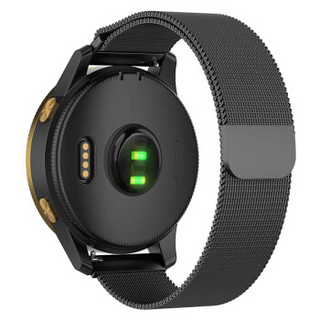 辉敏 佳明手表金属表带适用于vivoactive 3/HR/245/645/S40/Venu系列手表 黑色 GarminMove 3S