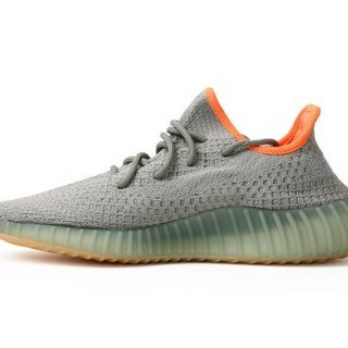 百亿补贴、限尺码：adidas Yeezy Boost 350 V2 Desert Sage  FX9035 侧透满天星跑鞋