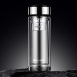 德国格亚双层玻璃杯男士商务茶杯家用过滤网办公室水杯父亲节生日礼物