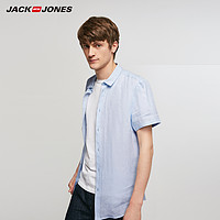 Jack Jones 杰克琼斯 219204519 男士亚麻短袖衬衫