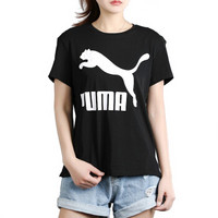 彪马 PUMA 女子 生活系列 Classics Logo Tee 短袖T恤 596512 01黑色 XL码 (亚洲码)