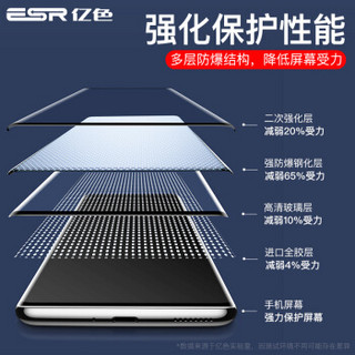 亿色(ESR)一加8钢化膜oneplus八5g手机膜1+8曲面全屏覆盖玻璃防摔高清保护膜全包贴膜