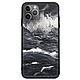  紫色回忆 iPhoneX-11Pro Max 山水油画 皮纹手机壳　