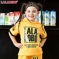 LALABOBO亲子装夏新款母女装网眼拼接针织套装T恤L02A-WNTS49 *3件