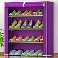 索尔诺简易鞋柜/鞋架3层鞋橱03cx(紫色 鞋柜03C)