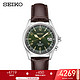 精工（SEIKO）男表日本原装PROSPEX系列200米防水人工蓝宝石6R35机芯复古绿皮带机械男表 SPB121J1