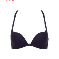 曼妮芬光面无痕舒适无钢圈减压文胸 性感美背前扣聚拢胸罩内衣