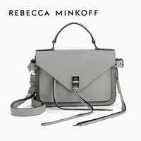 Rebecca Minkoff牛皮女士包DARREN流苏时尚单肩斜挎邮差包小号 Grey