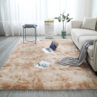 南极人NanJiren 地毯 长绒客厅卧室沙发地毯床边地垫 驼色 140*200cm