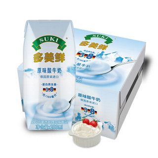 限地区：SUKI 多美鲜 原味常温酸牛奶 200ml*12盒 *5件