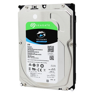 SEAGATE 希捷 酷鹰SkyHawk系列 3.5英寸监控级硬盘 3TB 256MB(5400rpm、SMR)ST3000VX009