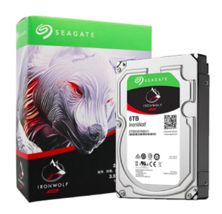 SEAGATE 希捷 酷狼IronWolf系列 3.5英寸NAS硬盘 6TB 256MB(7200rpm、PMR)ST6000VN0033