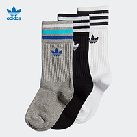 阿迪达斯 adidas 三叶草 CREW SOCK 3P 婴童袜子ED5905