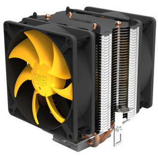 超频三（PCCOOLER）黄海增强版CPU散热器9cm双风扇 AMD/1150/1151/1155