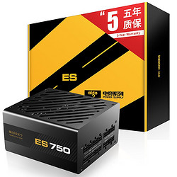 aigo 爱国者 电竞 ES750 电脑电源 金牌（90%）750W 全模组化