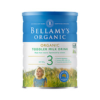 【直营】新配方升级澳洲贝拉米进口有机婴幼儿配方奶粉3段900g