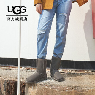 UGG 冬季女士雪地靴经典短靴（基础款）商务靴 5835-3 GREY | 灰色 36