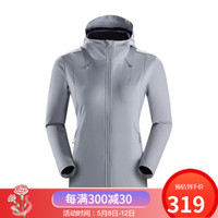 凯乐石(KAILAS) 女款户外连帽轻量旅行软壳夹克 KG220337 银灰 L