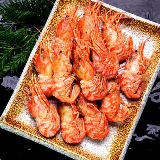 浓鲜时光俄罗斯火龙虾格陵兰虾熟冻即食带籽北极甜虾冰虾虾爬子1kg 70-90只