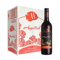 天使鱼（angelfish）珊瑚系列加本力苏维翁红葡萄酒 750ml*6 整箱装 澳大利亚进口