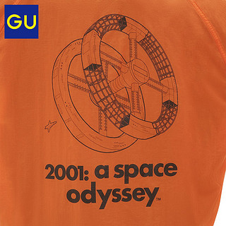 GU 极优 2001太空漫游合作系列男士连帽拉链长袖夹克324693 亮橙色M