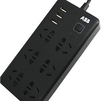 ABB 轩致 六位五孔带三USB插排 183cm