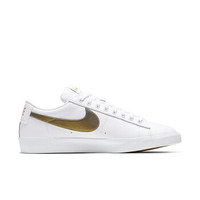 NIKE 耐克 BLAZER LOW PRM SU19 男士休闲运动鞋 BQ7460-101 白色/金色 43