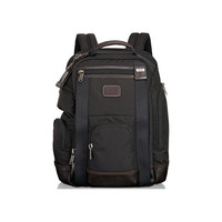 TUMI 途明 Alpha Bravo系列男士拼皮拉链双肩包0222389HK2 黑胡桃色