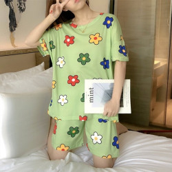 Xianzhiyi 仙之仪 SDR短 女士短袖短裤睡衣 2件套
