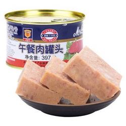 上海梅林 午餐肉罐头（圆罐）397g *8件