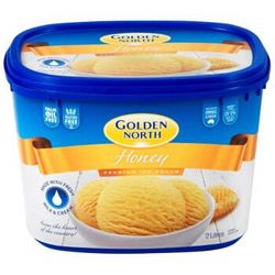 GOLDEN NORTH 蜂蜜味冰激凌 大桶分享装雪糕 2L *2件