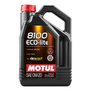 摩特（MOTUL）8100 ECO-LITE全合成机油润滑油 0W-20 SN级 5L 汽车用品