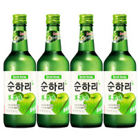 韩国进口 乐天（Lotte）初饮初乐 苹果味配制酒 烧酒  果味酒 组合装 360ml*4瓶 *8件