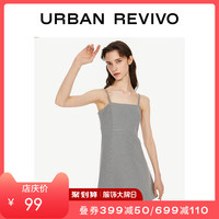 UR夏季青春女装经典格纹吊带连衣裙YV21R7EE2000